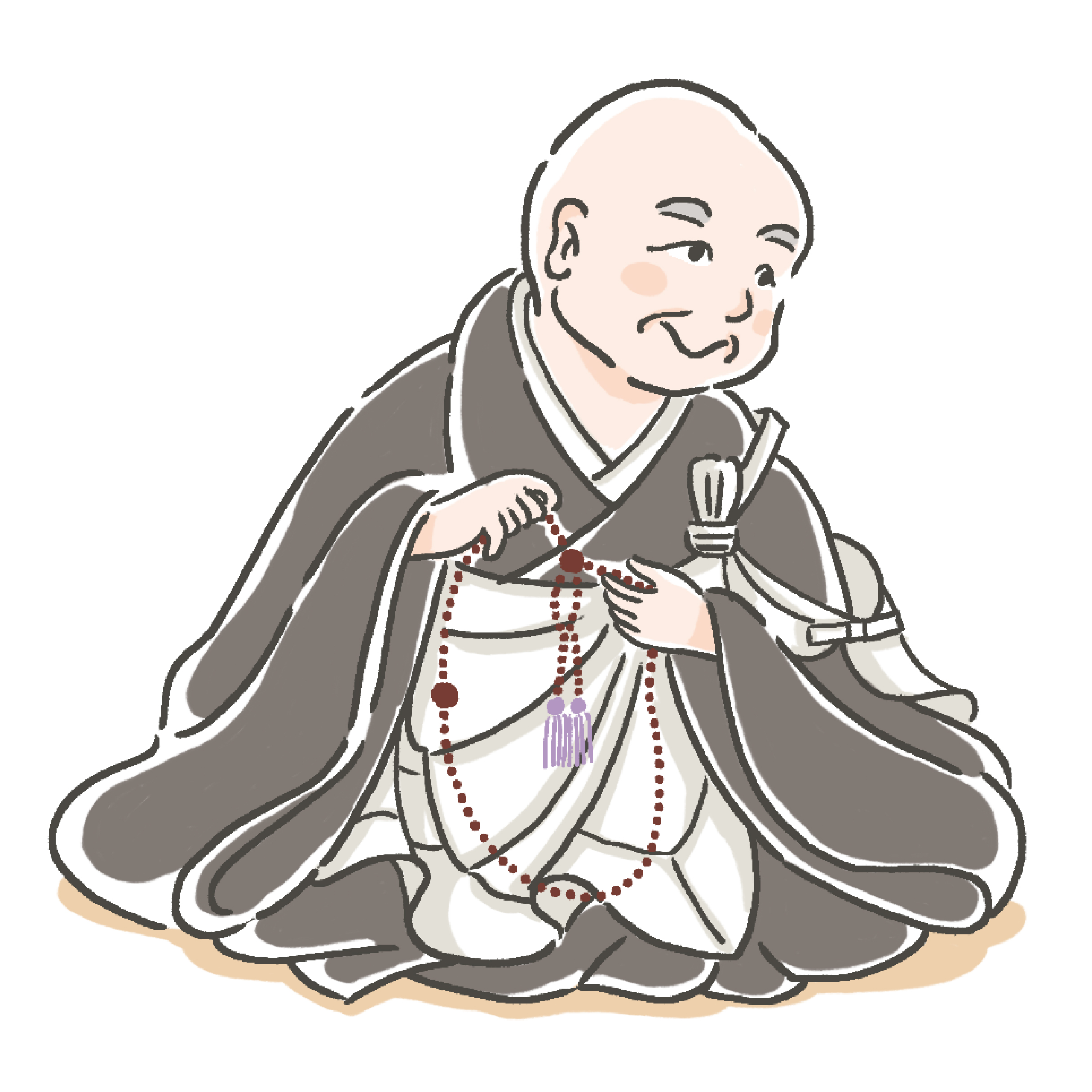 数珠を手に持つ法然上人